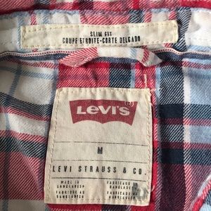 Red Levi’s Plaid Button Down